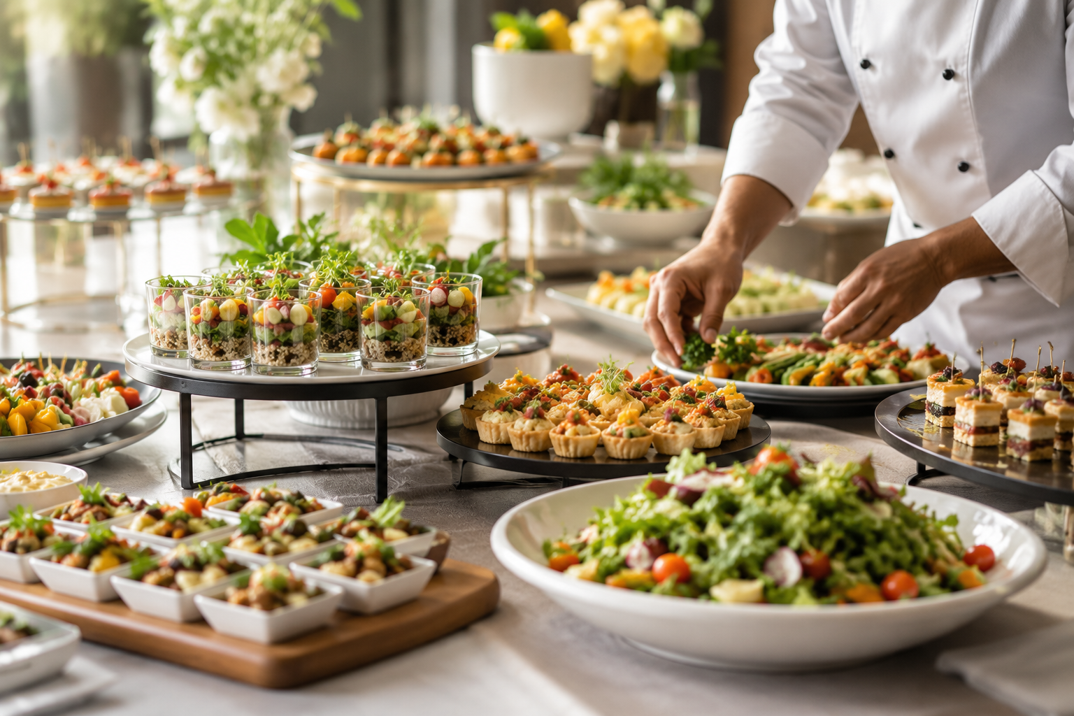 Healthy event and special menu planning for weddings and corporate events