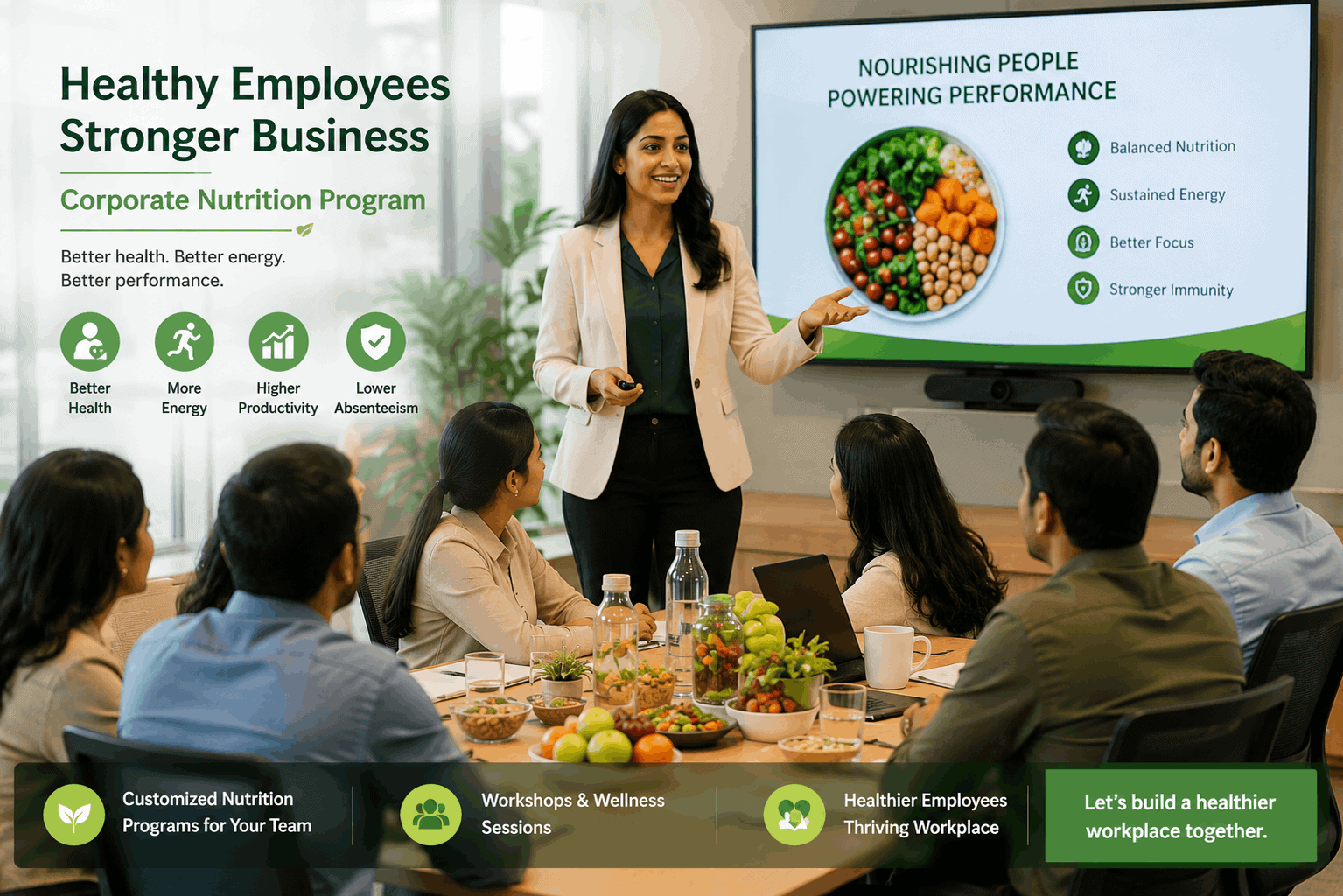 Corporate nutrition program for healthy employees