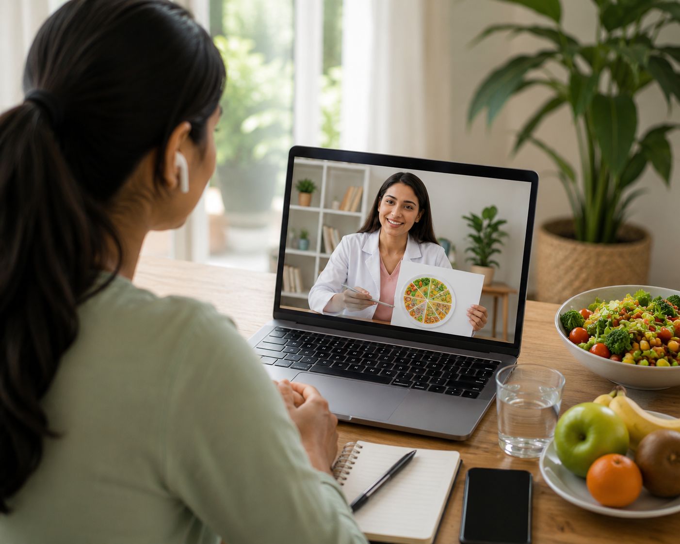Online dietitian video consultation for therapeutic nutrition follow-up