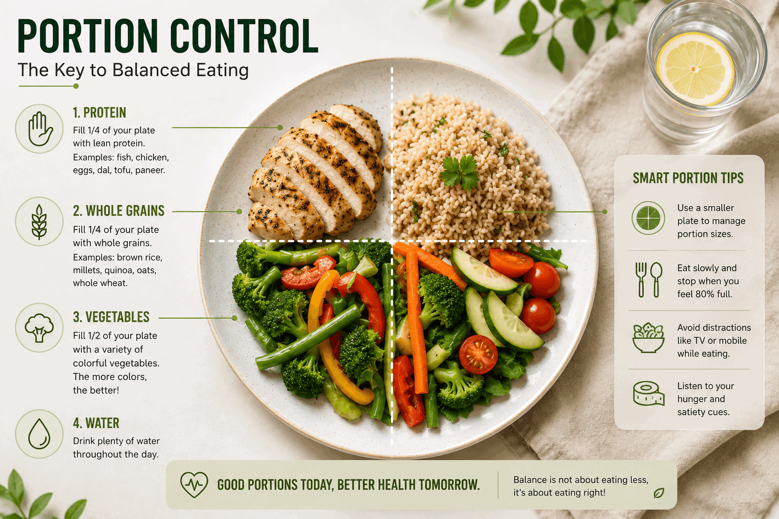 Portion control for healthy weight loss